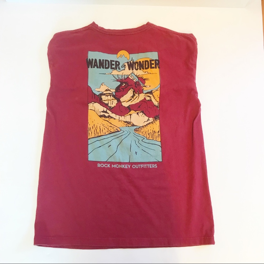 Rock Monkey Outfitters Graphic Tee Red Medium